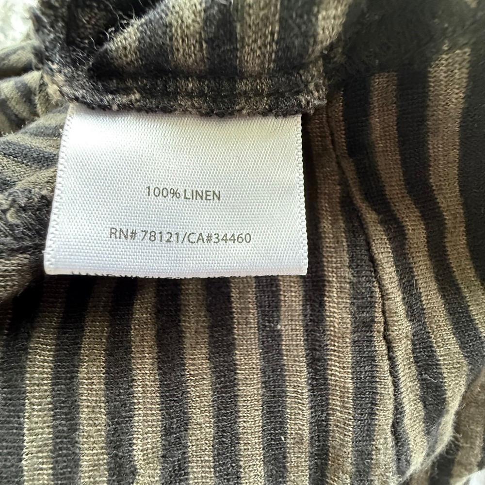 Eileen Fisher Linen Tank Dress Striped Casual Sleeveless Dress M - Picture 7 of 9